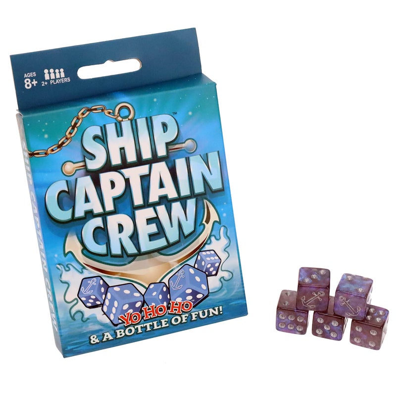 TDC Games Ship Captain Crew Dice Game, Great for Party Favors, Family and Travel Games, Dice Game for Adults - Image 1