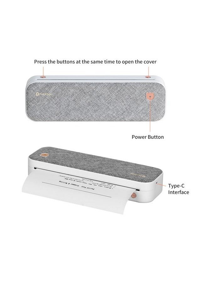 PeriPage - PeriPage A40 Printer A4 Paper Portable USB Bluetooth Wireless Thermal Transfer Printer for IOS Android System Printing Machine - Image 1