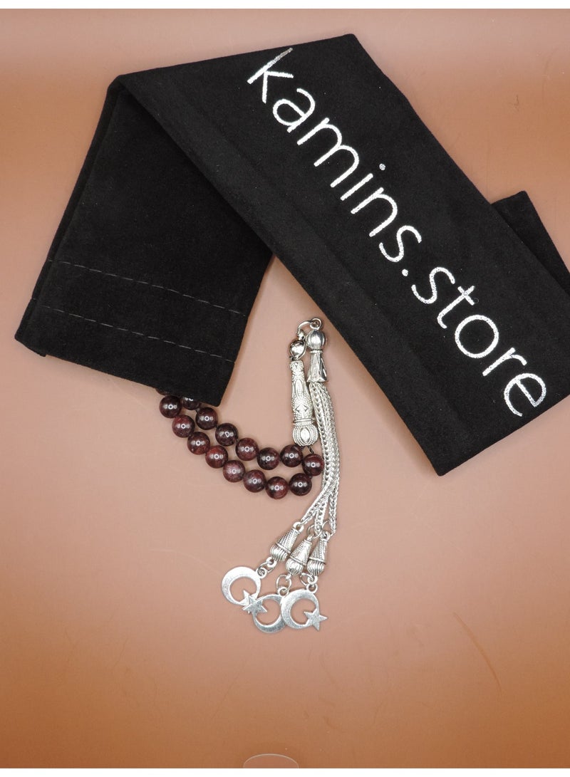 Kamins Collection Garnet Stone Tasbih 33 - Image 1