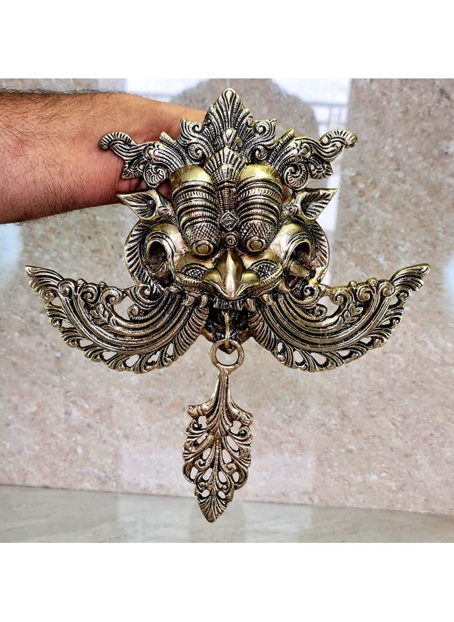 ESPLANADE ESPLANADE Brass Yali Wall Hanging | Evil Eye Protector | Home Decor | Brass Statue - 10.5" Inches  - Image 5