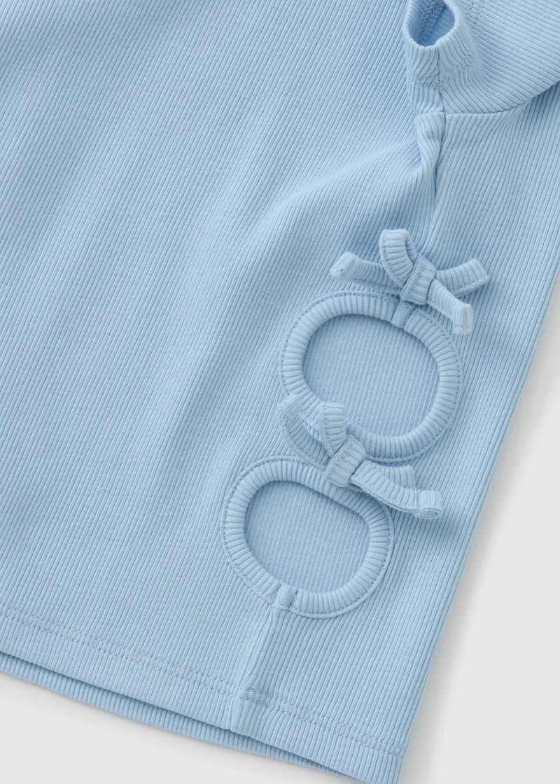Matalan Girls Cut Out T-Shirt & Shorts Set