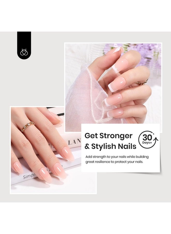beetles Gel Polish - beetles Builder Gel 2Pcs Clear Builder Gel for Nails 7 in 1 15ml Builder Gel Nail Thickening Set with Liner Brush Extension Nail Gel for Nail Art Design Valentine's Day Gifts for Women - Image 1