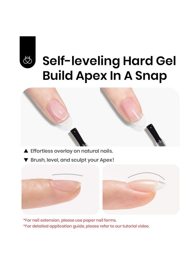 beetles Gel Polish - beetles Builder Gel 2Pcs Clear Builder Gel for Nails 7 in 1 15ml Builder Gel Nail Thickening Set with Liner Brush Extension Nail Gel for Nail Art Design Valentine's Day Gifts for Women - Image 1