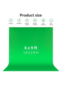 Neewer Neewer 6x9 feet/1.8x2.8 meters Photo Studio 100 Percent Pure Muslin Collapsible Backdrop Background for Photography, Video and Television (Background Only)-Green  - Image 2