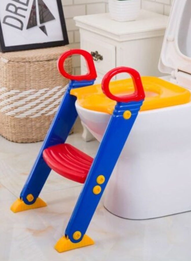 ج ت س آ ل مقعد تدريب المرحاض للأطفال مع سلم قابل للطي وقاعدة مانعة للانزلاق – تصميم مريح، قوي وسهل الاستخدام - Image 2