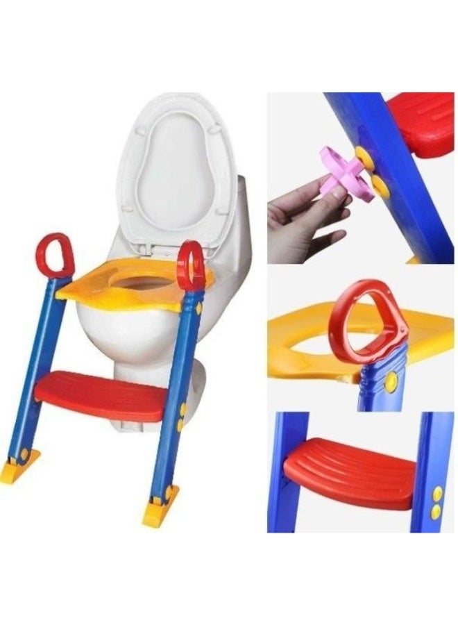 ج ت س آ ل مقعد تدريب المرحاض للأطفال مع سلم قابل للطي وقاعدة مانعة للانزلاق – تصميم مريح، قوي وسهل الاستخدام - Image 4