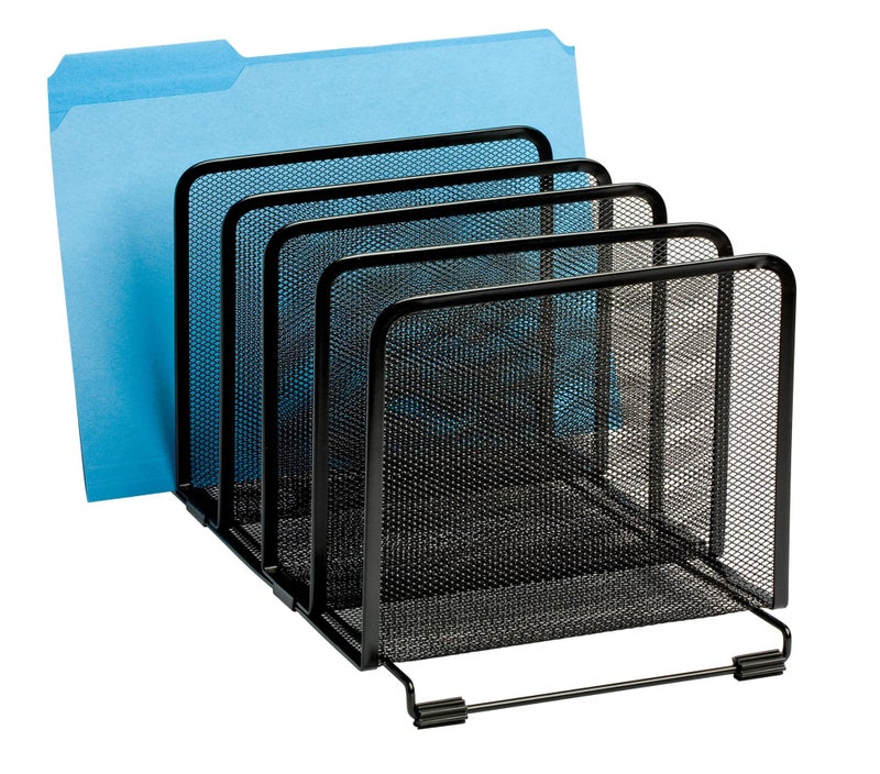 Rolodex منظم ملفات رولودكس، شبكي، قابل للتكديس، خمسة منظمات، أسود (8.25" × 14.375" × 7.75") - Image 3