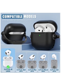 ANYOGRO AirPods 4 Case Cover for Women Men, Unique Musician Headset Design, PC Material Protective Case with Cleaner Kit and Keychain Compatible with Airpods 4th Generation 2024 Black  - Image 2