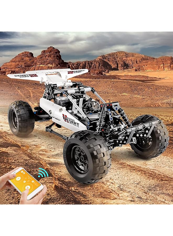 إكسفور لعبة بناء عربة الطرق الوعرة مع نموذج تحكم عن بعد، مجموعة ميكانيكية، سلسلة لمركبات الطرق الوعرة المتطرفة للأولاد والبنات من سن 8 سنوات فما فوق، 394 قطعة - Image 5