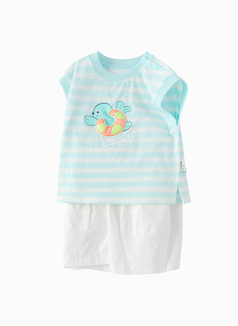 Balabala Baby Boy Knit short sleeve suit