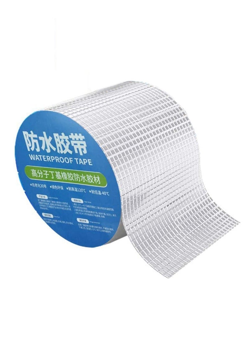 Zikra Aluminum Foil Butyl Tape Professional Super Waterproof Sealing Self Adhesive Adhesive Tape Kitchen and Bathroom House Roof Mending Materials for Pipes Patch Holes 1 Roll - Image 1