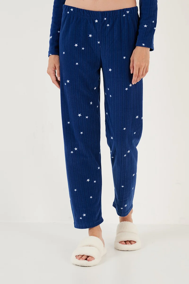 Lela Regular Fit Shirt Collar Front Buttoned Polar Fleece Pajama Set Women's Pajama Set 6571009W4