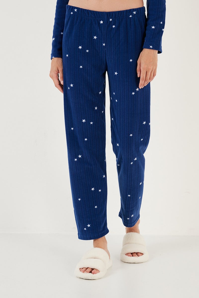Lela Regular Fit Shirt Collar Front Buttoned Polar Fleece Pajama Set Women's Pajama Set 6571009W4  - Image 4