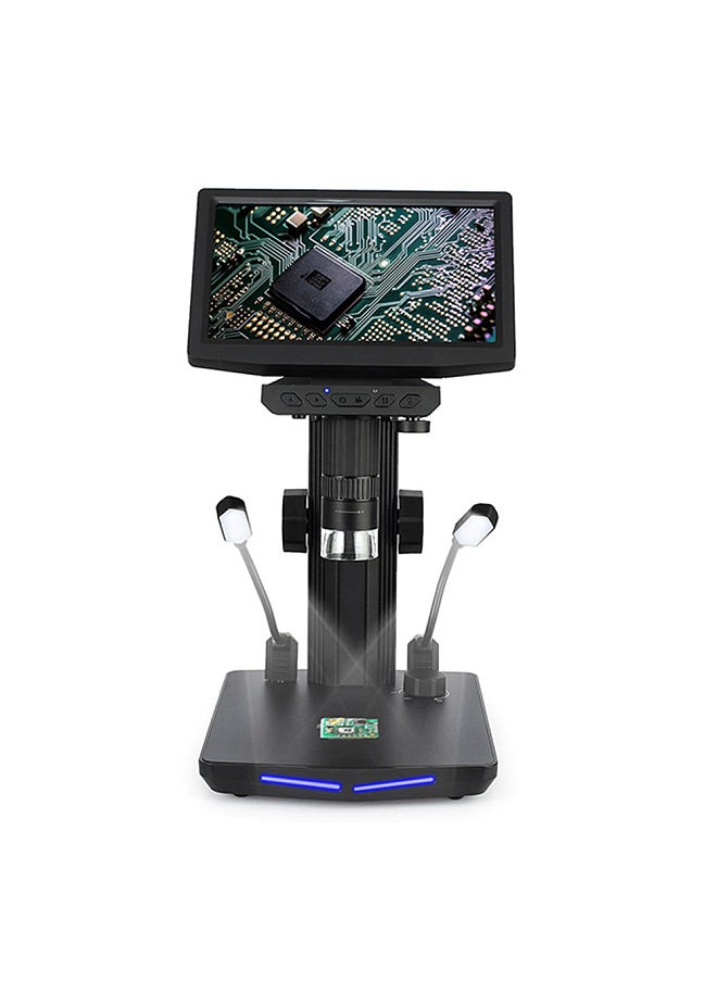 ماركة غير محددة مجهر رقمي USB بدقة 48 ميجابكسل وخفة 1440 بكسل قابلة للتعديل ومعدل تكبير 500X-1000X يدعم بطاقة TF 32 جيجا مع شاشة IPS كبيرة مقاس 10.1 بوصة مع جهاز تحكم عن بعد  - Image 1