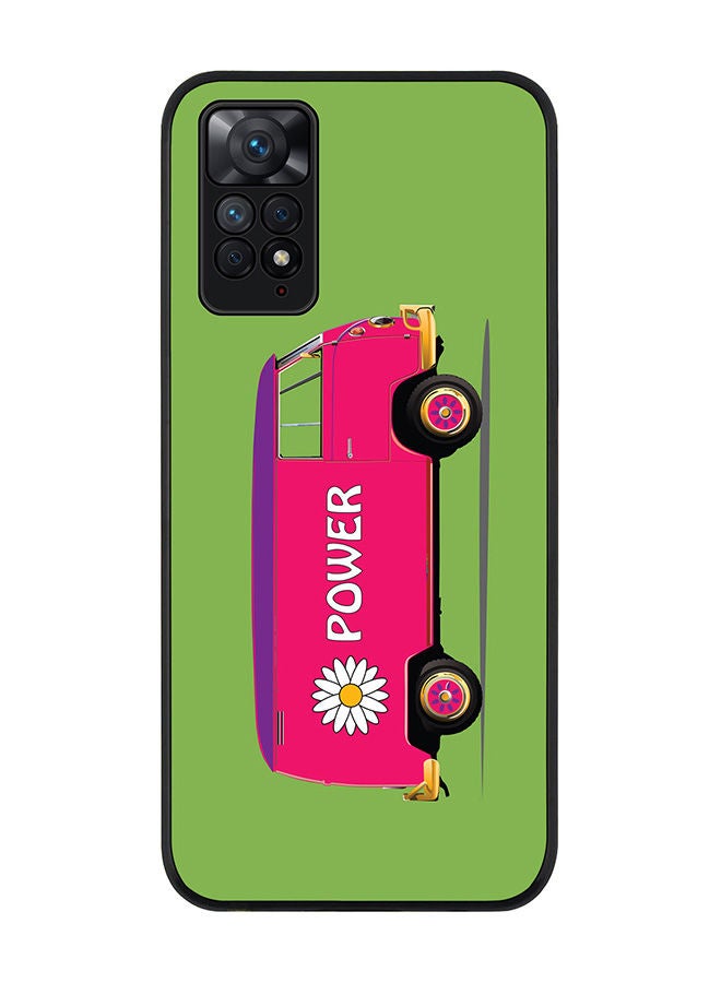 Stylizedd Rugged Black edge case for Redmi Note 11 4G/Redmi Note 11S Slim fit Soft Case Flexible Rubber Edges Anti Drop TPU Gel Thin Cover - Flower Power - Image 1