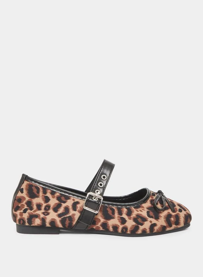 Styli Leopard Print Ballerinas