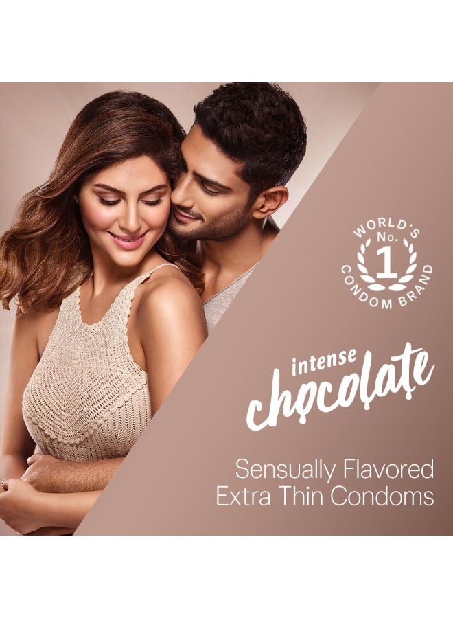Durex Extra Thin Intense Chocolate Flavoured Condoms For Men - 12s - Image 2