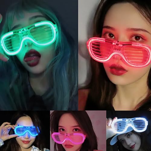 FAVELA 3 PCS LED Light Goggles For Night Party and Birthday Return Gifts For Adults and Teenagers | flashing light goggles | light up glasses for kids. (LED GOGGLES SET OF 3PCS). - Image 5