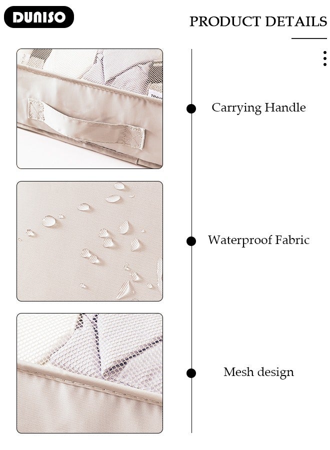 DUNISO 8 Piece Travel Organizer Bags for Luggage, Waterproof and Durable Travel Bags, Packing Cubes for Travel, Compression Cubes for Suitcases, Travel Bags for Clothes, Toiletries, Clothing, Underwear  - Image 2