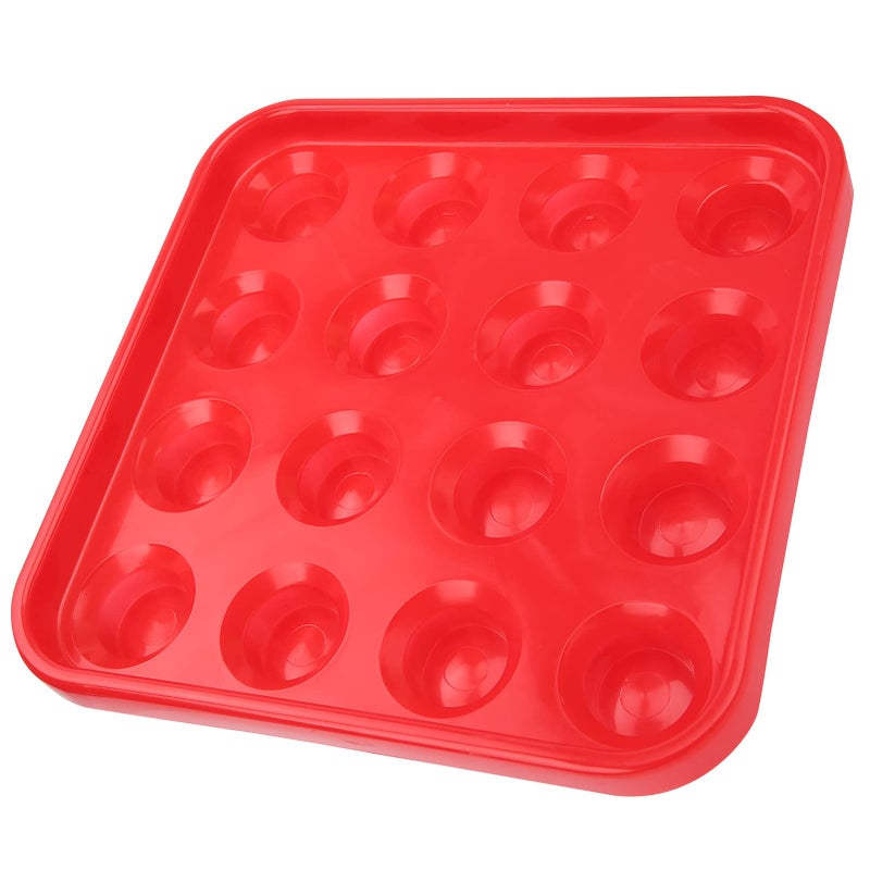 Red Billiard Ball Storage Tray Holder Box 16 Holes Easy Carry Strong Protection - Image 2