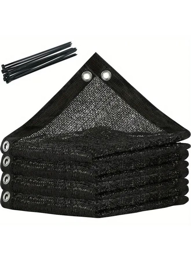 Black 70 Sunshade 10x16 Ft Reinforced Grommets Durable Polyethylene for Garden Pergola Porch - Image 1