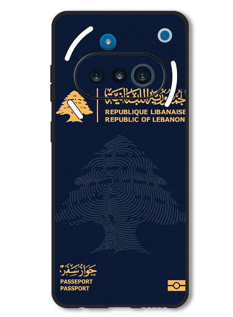Theodor Case Compatible with Nothing Phone 3a Protection Shockproof Bumper Cover Lebanon Passport - Image 1