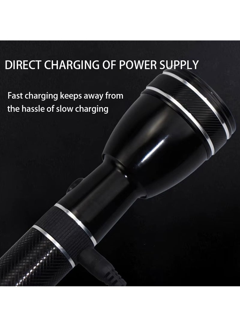 Denx 3-in-1 Rechargeable Led Flashlight - Led Torch With 360 LM – High Brightness, Portable Design & 6 Hours Working. Power 5W |Perfect For Camping Bicycle Hiking & Emergency, Black - Image 5