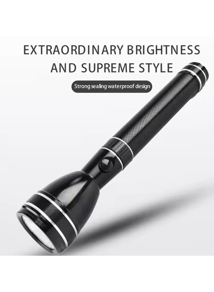 Denx 3-in-1 Rechargeable Led Flashlight - Led Torch With 360 LM – High Brightness, Portable Design & 6 Hours Working. Power 5W |Perfect For Camping Bicycle Hiking & Emergency, Black - Image 2
