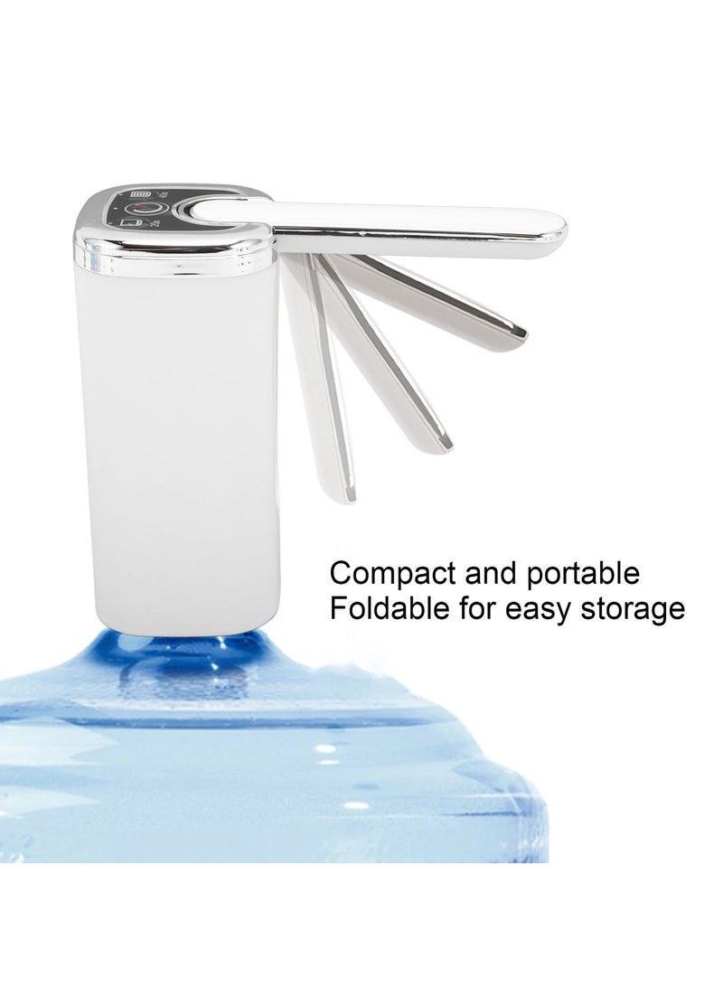 موزع مياه كهربائي محمول مع مضخة زجاجات – شحن USB-ابيض  - Image 5