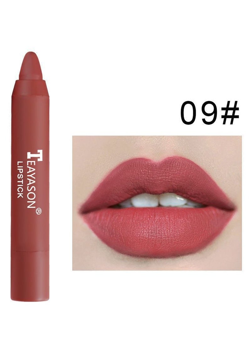 TEAYASON Liquid Matte Lipstick, Velvet Air Moisture Smooth Crayon Lip Stain, 24 Hour Super Stay Natural Nude Lipstick, Long Lasting Waterproof Lip Gloss Lipstick For Women, (No. 9 Single)  - Image 1