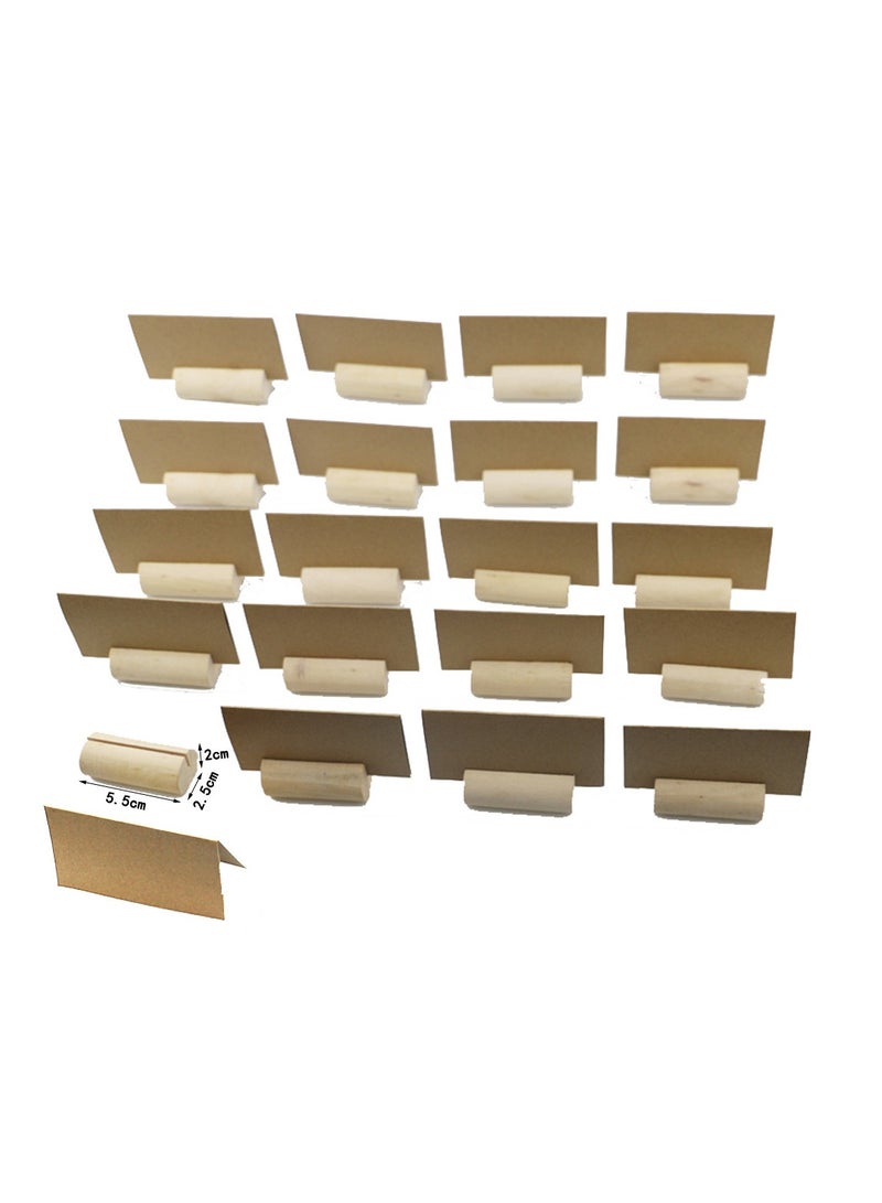Zikra 10Pcs Wooden Note Holder Wood Place Card Holders Table Numbers Stand Memo Photo Picture Note Clip for Wedding Birthday Party Decor Ornament Home Message Card Holder Handicraft - Image 3