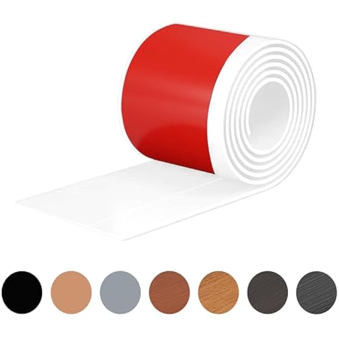 WHITE WALL MOLDING TRIM 3 INCH X 60 FEET, WALL BASE BASEBOARD MOLDING TRIM FLEXIBLE SELF ADHESIVE RUBBER WALL BASE MOULDING TRIM PEEL AND STICK DESIGN HOME DECORATION SKIRTING LINE - Image 1