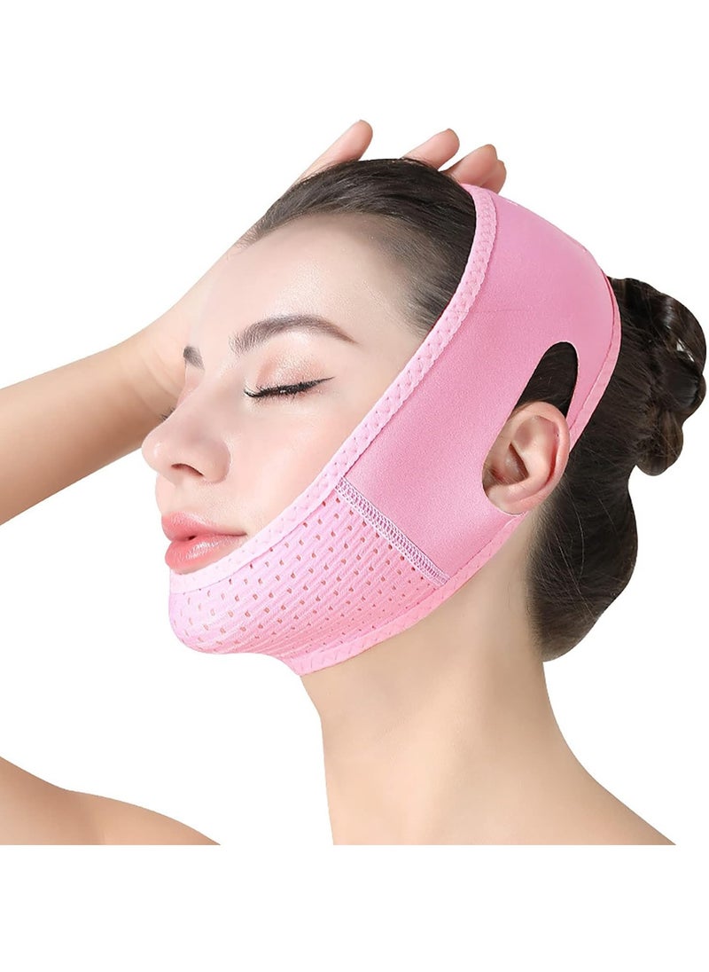 RATSAW V-Line Lifting Mask Facial Slimming Strap Beauty Face Sculpting Sleep Mask Double Chin Reducer Reusable V-Line Lifting Mask Chin Up Mask Face Lifting Belt Face Lift Belt Chin Strap  - Image 1