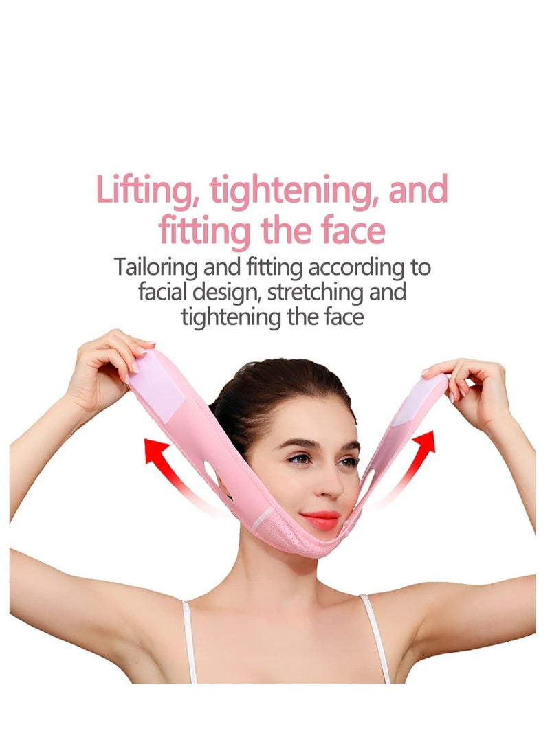 RATSAW V-Line Lifting Mask Facial Slimming Strap Beauty Face Sculpting Sleep Mask Double Chin Reducer Reusable V-Line Lifting Mask Chin Up Mask Face Lifting Belt Face Lift Belt Chin Strap  - Image 2