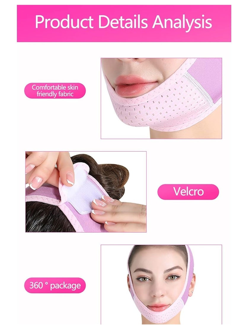 RATSAW V-Line Lifting Mask Facial Slimming Strap Beauty Face Sculpting Sleep Mask Double Chin Reducer Reusable V-Line Lifting Mask Chin Up Mask Face Lifting Belt Face Lift Belt Chin Strap  - Image 5