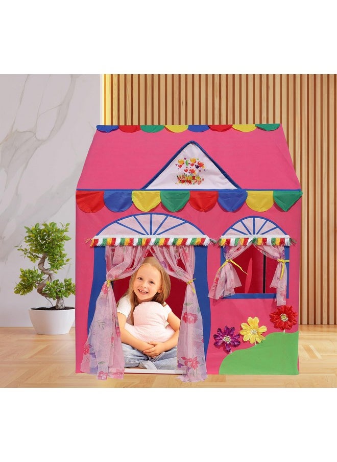 HomeCute Homecute Hut Type Play Tent House for Kids Toys, for 2-12 Years Old Boys & Girls, Jumbo Size Play Tent House for Boys and Girls (Pink)  - Image 2