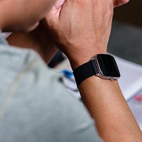 BARTON WATCH BANDS Soft Silicone Quick Release Watch Band Straps, Black, 22mm - Image 4