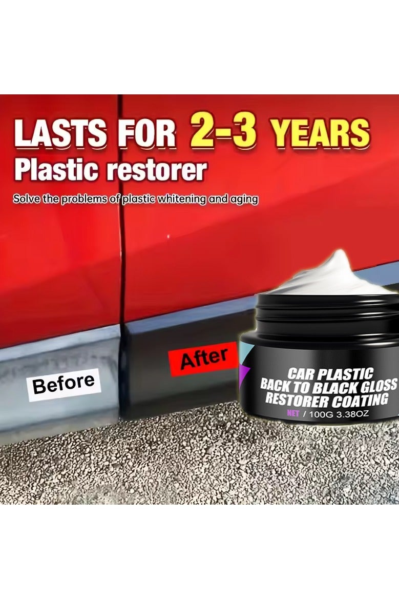 Professional Car Plastic Polish Wax - Leather and Plastic Repair ,Automotive interior reconditioning cream for leather/plastic/rubber care - Image 1