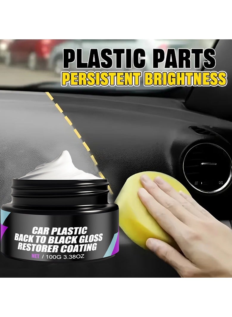 Professional Car Plastic Polish Wax - Leather and Plastic Repair ,Automotive interior reconditioning cream for leather/plastic/rubber care - Image 2