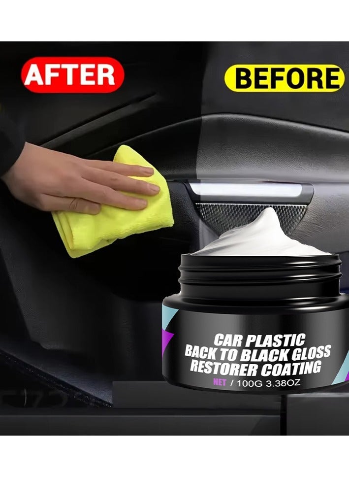 Professional Car Plastic Polish Wax - Leather and Plastic Repair ,Automotive interior reconditioning cream for leather/plastic/rubber care - Image 3