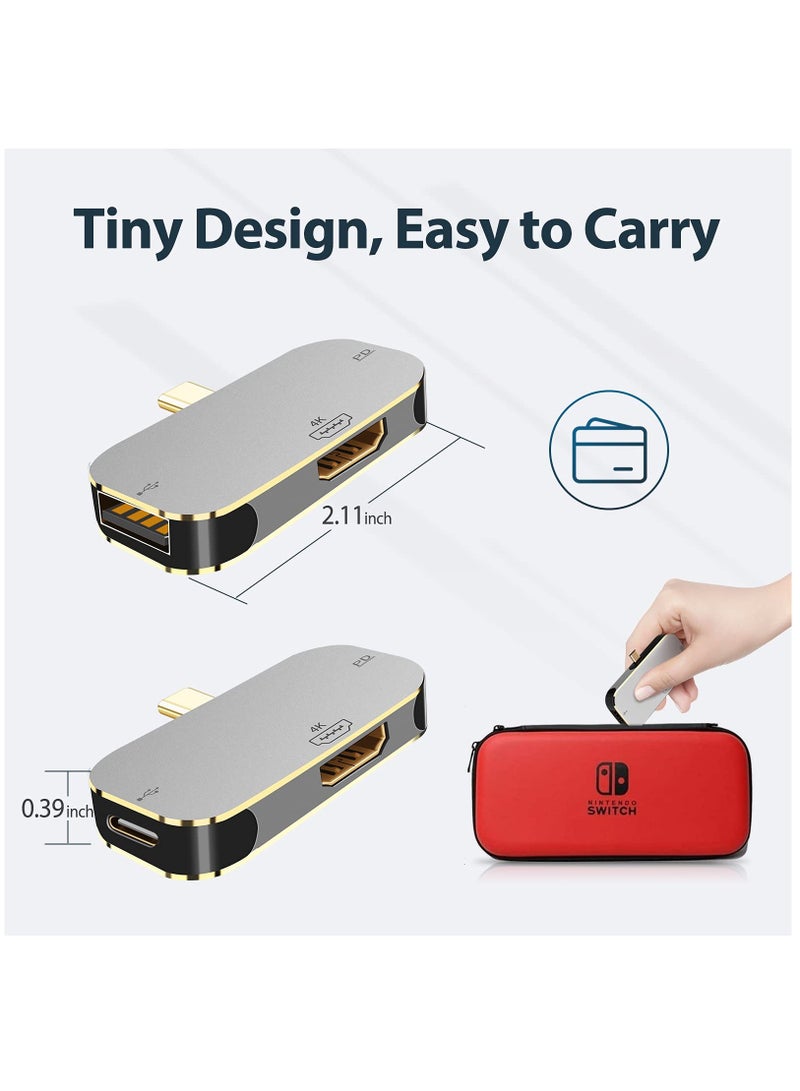 SYOSI USB C to HDMI Adapter for MacBook Pro/Air, 4k@30Hz Type C to HDMI Converter with PD 100W USB C Charing Port, Portable TV Dock for Nintendo Switch, Compatible with Samsung Dex Station - Image 5
