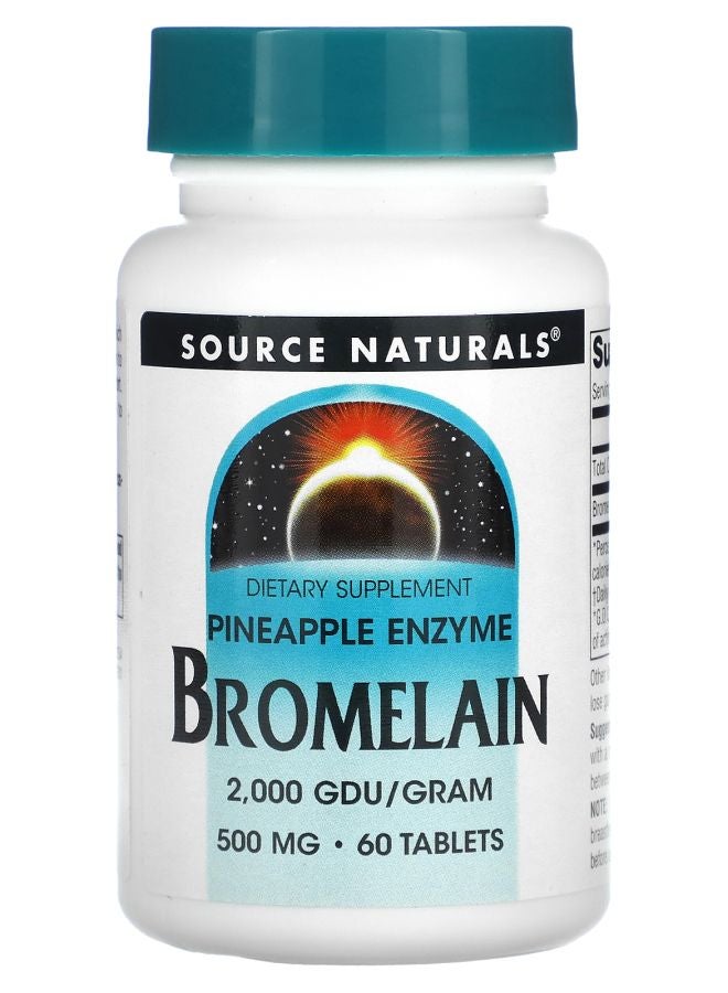 Bromelain 2000 GDU/Gram 500 mg 60 Tablets