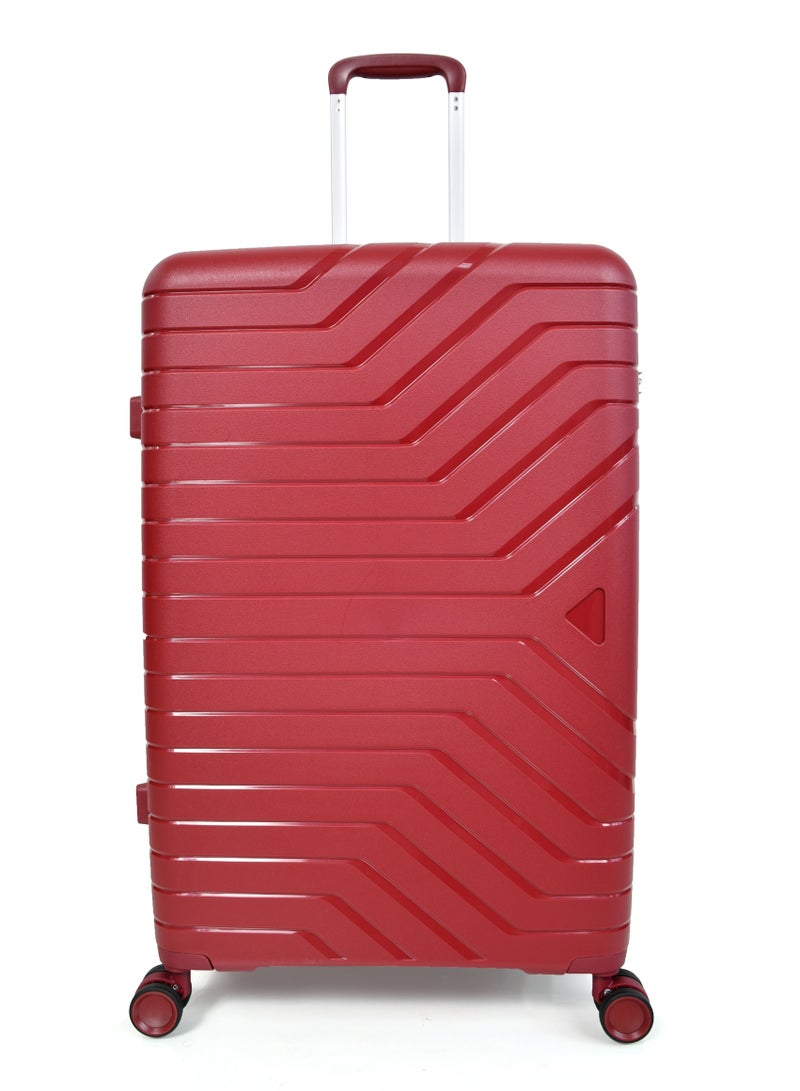 مورانو طقم حقيبة سفر من مورانو غير قابله للكسر متينة و خفيفة الوزن، حقيبة باربع بعجلات دوارة مع قفل مدمج من TSA (أحمر, طقم من 3 حبة) - Image 4