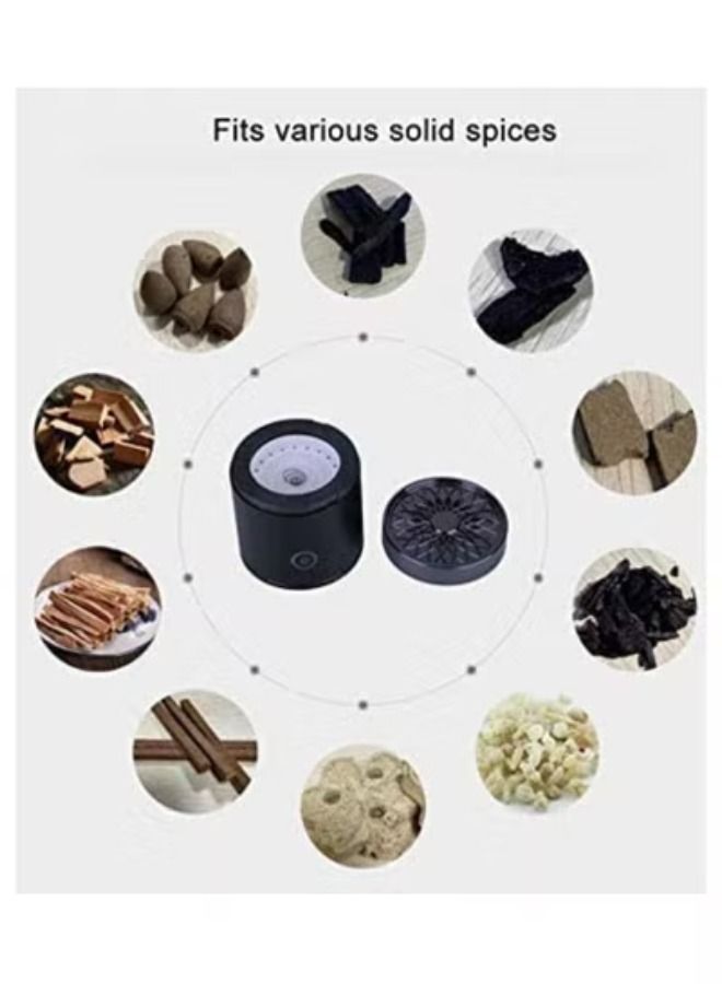 Portable USB Rechargeable Electric Incense Burner For Car Home Decor Air Freshness Bk-11 Black  - Image 4