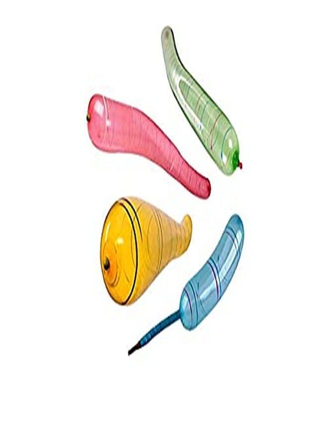 FULLFILLS Long whistling rocket balloon mulitcolour (pack of 100 PCS + 1 big pump) - Image 3