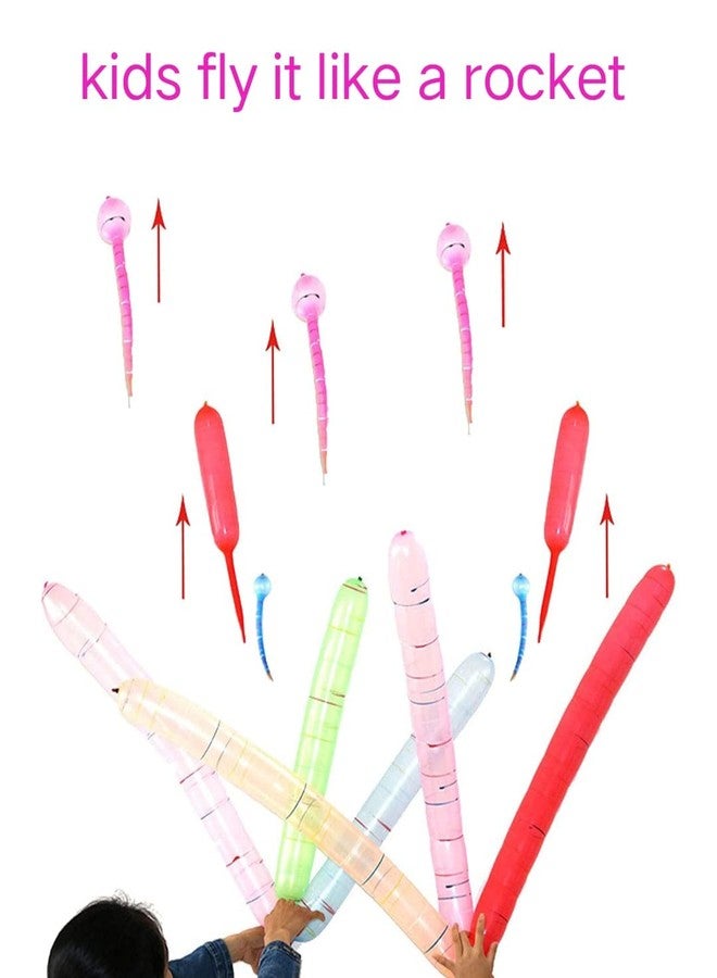 FULLFILLS Long whistling rocket balloon mulitcolour (pack of 100 PCS + 1 big pump) - Image 2