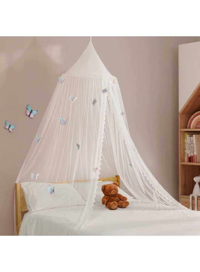 LOAOL Kids Bed Canopy with Lace Hanging Canopy Net for Baby Crib Nook Castle Game Tent Nursery Play Room Decor (butterfly) - Image 2