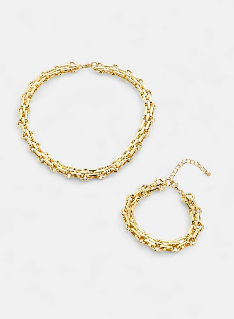 SOHI Chainlink Artificial Jewellery Set