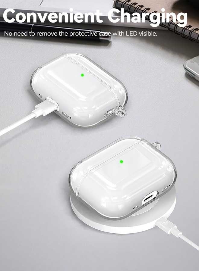 Tersely [2 in 1] Clear Case with Cleaner Kit for AirPods Pro 3 (2025) - Premium TPU with Keychain Hook, Supports Wireless Charging, Shockproof Protection (Clear) - Image 5