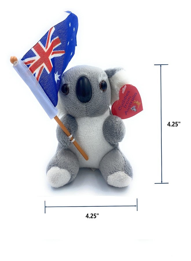 Aeisage Small Koala Stuffed Animal - 4" Plush Bear with Flag - Super Soft Australian Souvenir Gift - Image 2